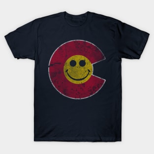 Colorado Flag Smiley Face T-Shirt